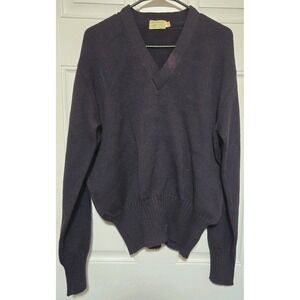 True Vintage Imperial Official Award 100% Wool Worsted Sz 48 Navy Blue *Repaired